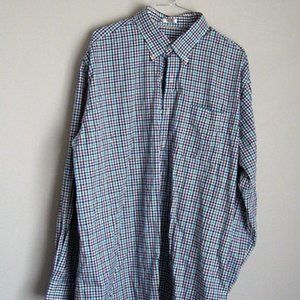 Men's L/S Checkered PETER MILLAR Shirt XL 100% Cotton Excellent Condition